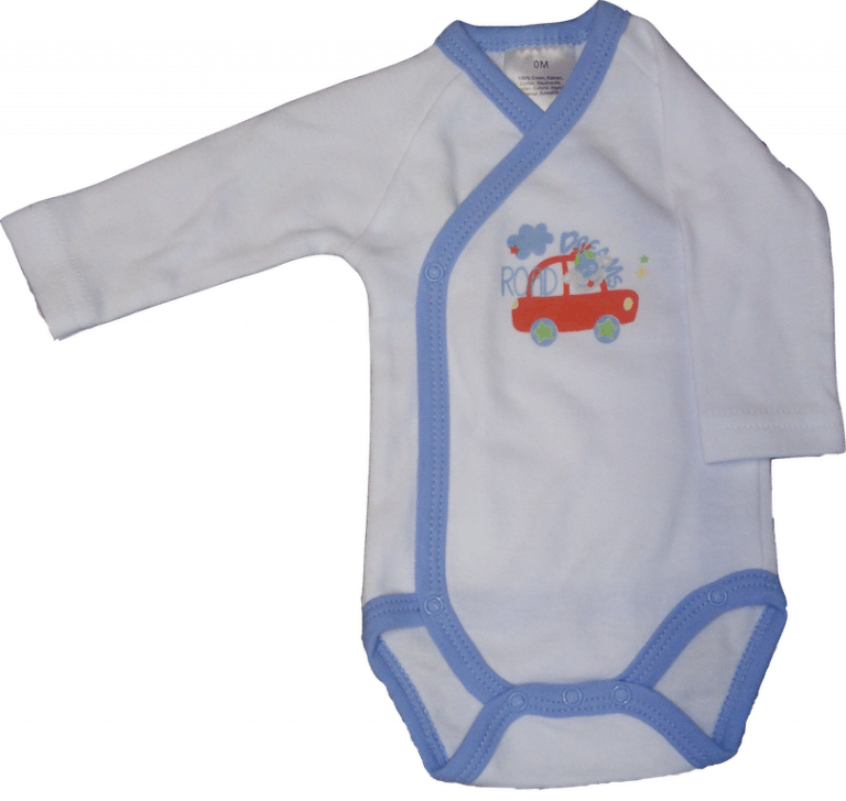 Lot 2 Bodies Brassière Manches Longues "ROAD" - Bleu/Blanc - Image 2