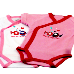 Lot 2 Bodies Brassière Manches Courtes "FISH" - Fille