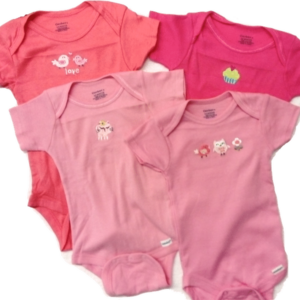 Body Manches Courtes 100% Coton - ROSE - GERBER