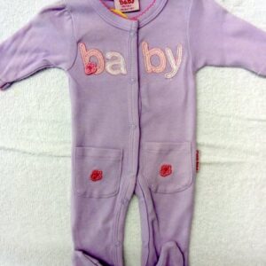 Grenouillere bébé  Prématuré - "BABY" - VIOLET