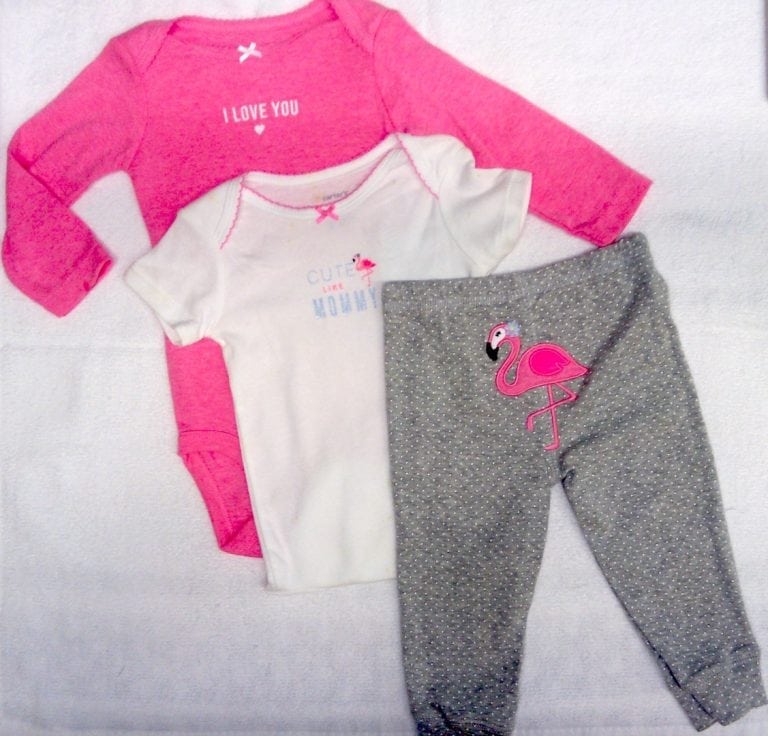 Set Bodies 3 pièces - FLAMAND ROSE - 12MOIS - CARTER'S