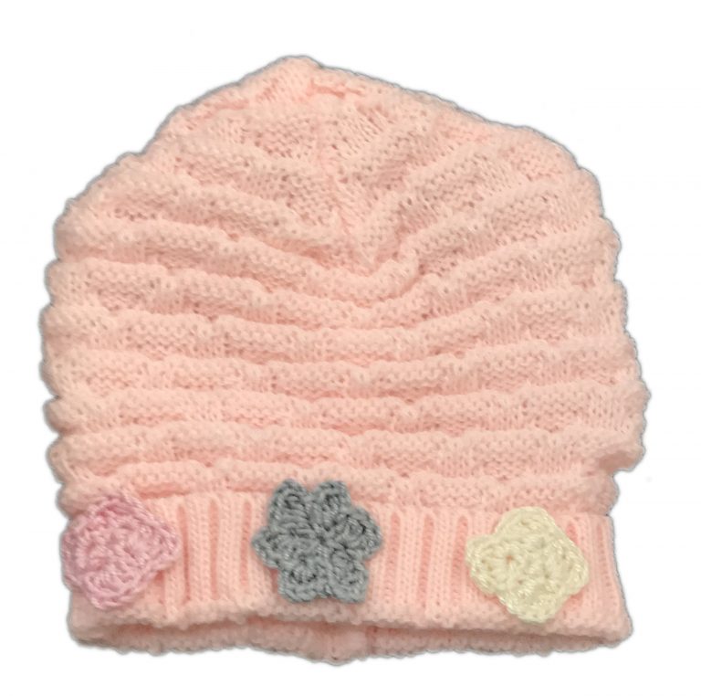 Bonnet Bébé Crochet - Rose