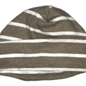 Bonnet Bébé Taupe Rayé Blanc - GERBER
