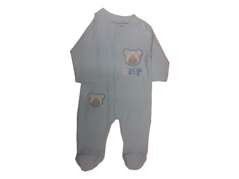 Grenouillère bébé coton - BEAR Blu - NURSERY TIME