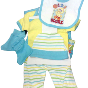 SET DE NAISSANCE 6 PIÈCES - Turquoise/Jaune - Mixte