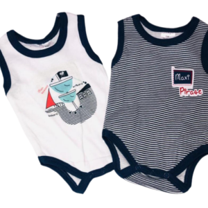 Lot 2 Bodies Sans Manches "MAXI PIRATE" - Navy