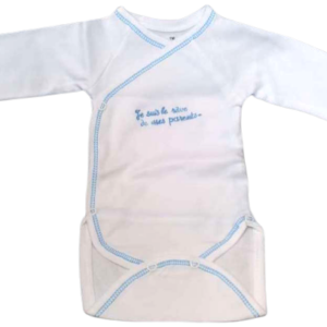 Body Brassière manches longues "Rêve" - Bleu