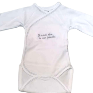 Body Brassière manches longues "Rêve" - Gris