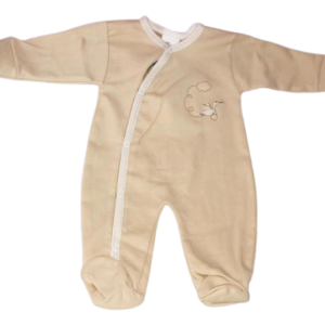Grenouillère Coton Cigogne - Beige/Blanc - MIGNON